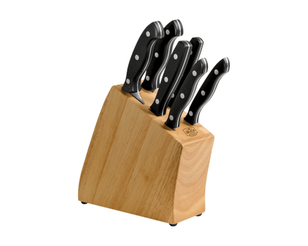 6 Piece Cutlery Set with Wood Block